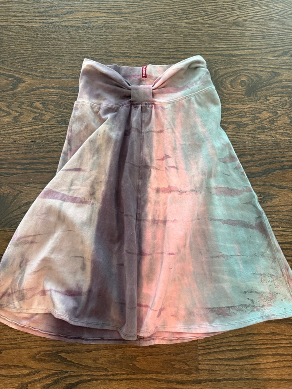 Hard Tail Pastel Tie-Dye‎ Yoga Skirt with Bow Waist
